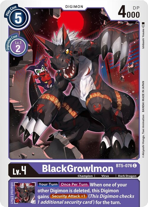 BlackGrowlmon Card Front