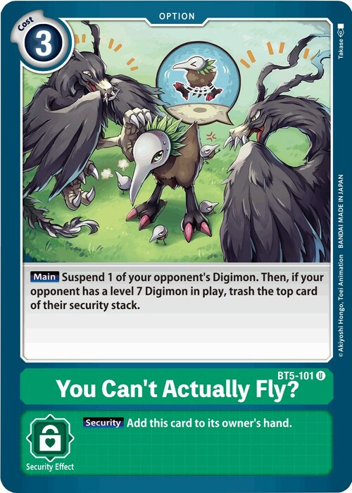 You Can't Actually Fly? Card Front