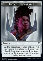 Kaya the Inexorable Emblem // Human Warrior