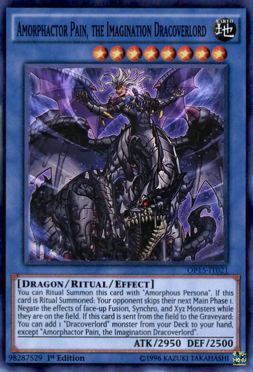 Amorphactor Pain, the Imagination Dracoverlord Card Front