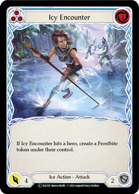 Icy Encounter (Blue) Card Front