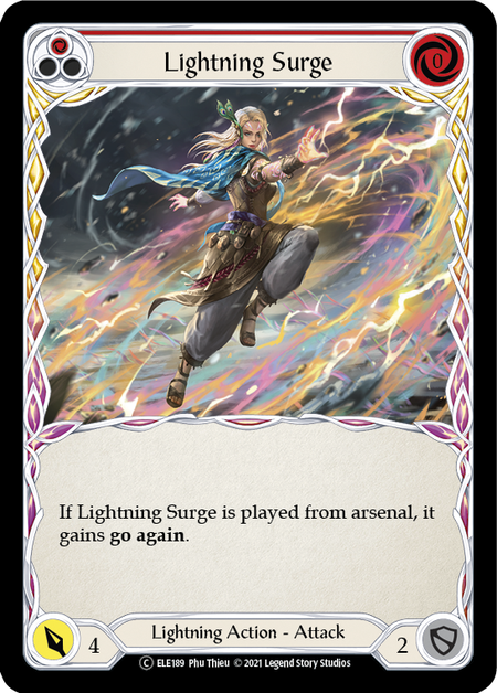 Lightning Surge (Red) Card Front