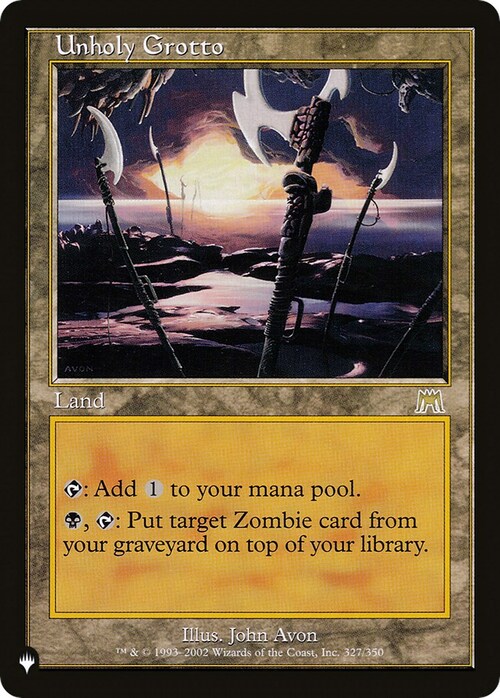 Unholy Grotto Card Front