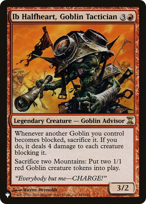 Ib Halfheart, Goblin Tactician Card Front