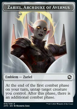 Zariel, Archduke of Avernus Emblem // Treasure Card Front