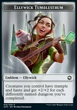 Ellywick Tumblestrum Emblem // Treasure Card Front