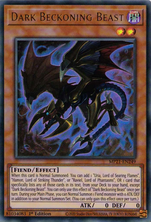 Dark Beckoning Beast Card Front