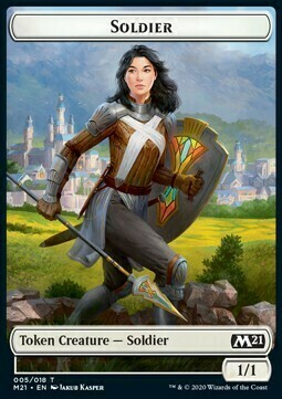 Soldier // Saproling Card Front