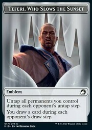 Teferi, Who Slows the Sunset Emblem // Zombie