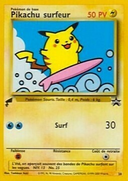 Surfing Pikachu Card Front