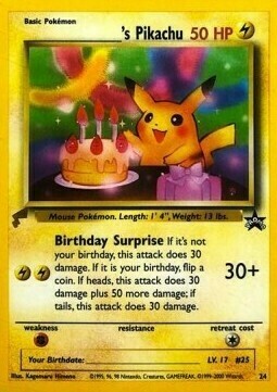 _____'s Pikachu Card Front