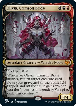 Olivia, Crimson Bride Card Front