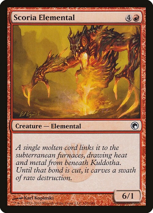 Scoria Elemental Card Front