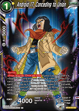 Android 17, Conceding to Union Card Front