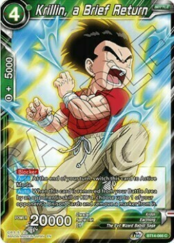 Krillin, a Brief Return Card Front