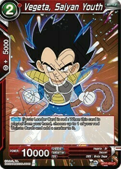 Vegeta, Saiyan Youth Card Front