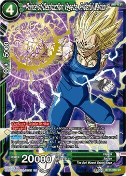 Prince of Destruction Vegeta, Prideful Warrior Card Front