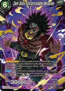 Dark Broly, Uncontrollable Berserker Card Front