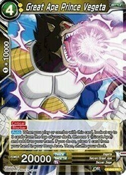 Great Ape Prince Vegeta Card Front