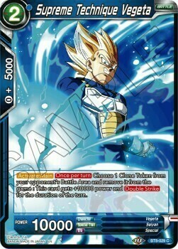 Supreme Technique Vegeta Card Front