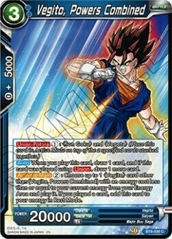 Vegito, Powers Combined Card Front