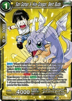 Son Gohan & Hire-Dragon, Best Buds Card Front