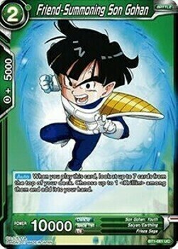 Friend-Summoning Son Gohan Card Front