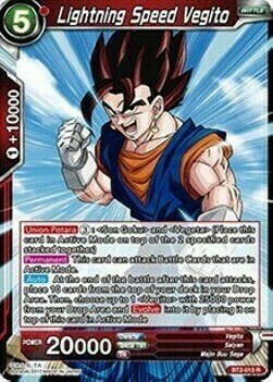 Lightning Speed Vegito Card Front