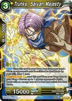 Trunks, Maestosità Saiyan Card Front