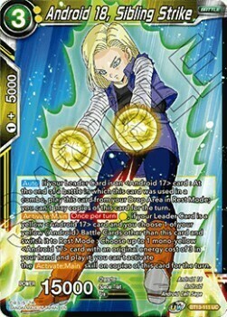 Android 18, Sibling Strike Card Front