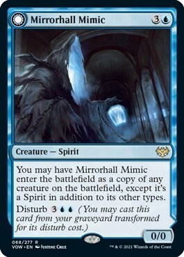 Mirrorhall Mimic // Ghastly Mimicry Card Front