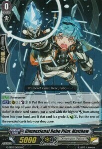 Dimensional Robo Pilot, Matthew [G Format] Card Front