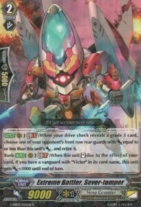 Extreme Battler, Sever-temper Card Front