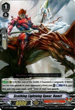 Scathing Lightning Spear, Ramzi [V Format] Card Front