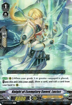 Knight of Exemplary Sword, Lucius Card Front