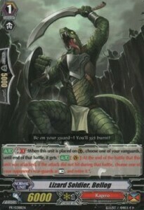 Lizard Soldier, Bellog Card Front