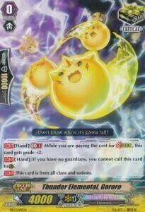 Thunder Elemental, Gororo Card Front