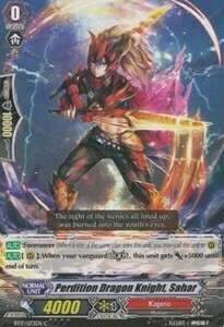 Perdition Dragon Knight, Sahar Card Front