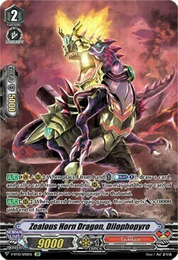 Zealous Horn Dragon, Dilophopyro Card Front