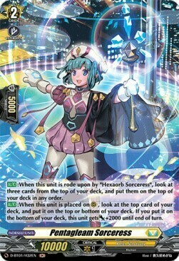 Pentagleam Sorceress Card Front