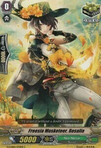 Freesia Musketeer, Rosalia Card Front