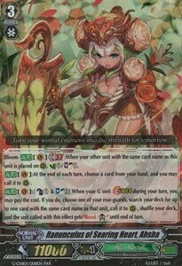 Ranunculus of Searing Heart, Ahsha Card Front