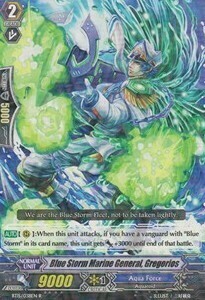 Blue Storm Marine General, Gregorios Card Front