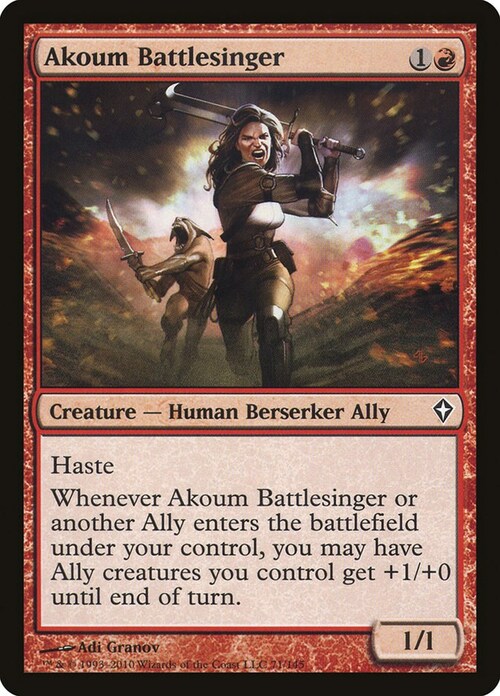 Akoum Battlesinger Card Front