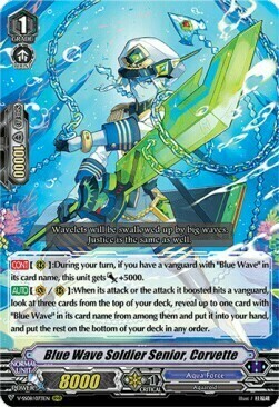 Blue Wave Soldier Senior, Corvette [V Format] Card Front