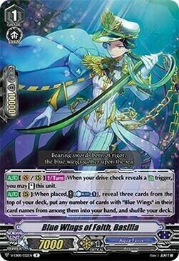 Blue Wings of Faith, Basilia [V Format] Card Front