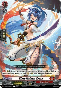 Blaze Maiden, Zaara Card Front