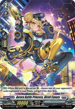 Aurora Battle Princess, Birett Canary Card Front