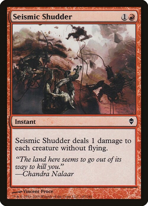 Seismic Shudder Card Front