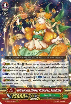 Entrancing Flower Princess, Sandrine Card Front